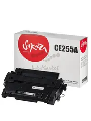 Картридж Sakura CE255A (55A) для HP, черный, 6000 к.
