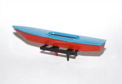 Boat with roof rack for car red-blue Kompanion 1:43