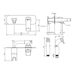 Смеситель с гигиеническим душем Lemark URSUS - LM7220BL