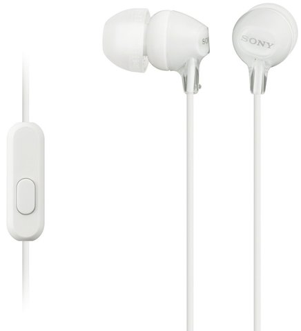 MDR-EX15AP W наушники Sony с микрофоном, белые