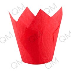 Форма бумажная "Тюльпан" 50*80 мм (красный) 50 шт/упак