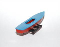Boat with roof rack for car red-blue Kompanion 1:43