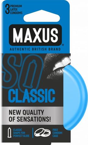 Классические презервативы в железном кейсе MAXUS Classic - 3 шт. - Maxus MAXUS Classic №3