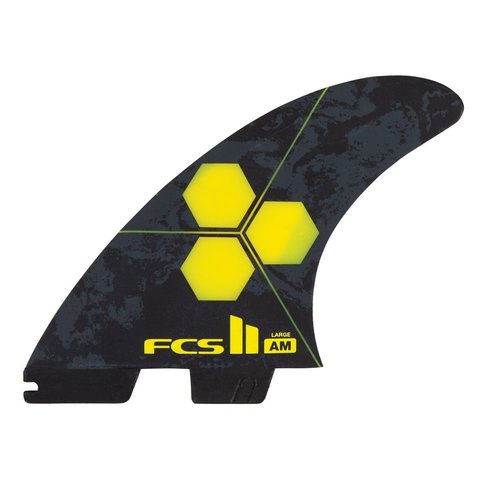 FCS II AM PC Tri-Quad Retail Fins Yellow Large