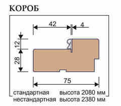 Купить Короб дверной прибивной массив ольхи шпон дуба Ока