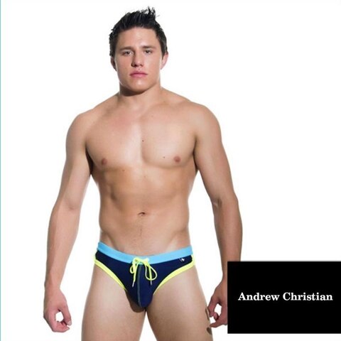 Мужские плавки темно-синие Andrew Christian Blue
