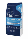 Сухой корм для щенков средних и крупных пород Dog Lunch с индейкой 1,5 кг.