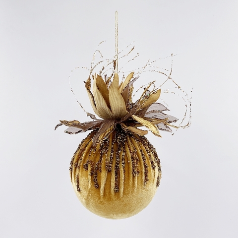 Елочная игрушка Цветок кактуса 10см ChristmasDeLuxe premium collection коричневый