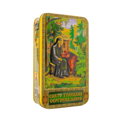 Подарочная шкатулка "СЕРГИЙ РАДОНЕЖСКИЙ И МЕДВЕДЬ" 100 г.