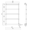 Полотенцесушитель электрический 84x50 Margaroli Sole 5424705CRNB
