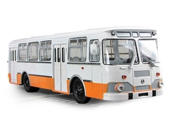 LIAZ-677M white-ocher 1990 Soviet Bus (SOVA) 1:43