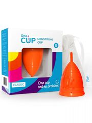 Оранжевая менструальная чаша OneCUP Classic - размер S - 