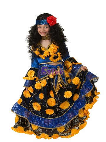 Карнавальный костюм Цыганка-гадалка синяя