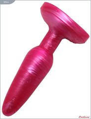 Розовая гелевая анальная пробка - 16 см. - 