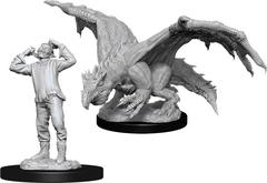 D&D Nolzur's Marvelous Miniatures - Green Dragon Wyrmling & Afflicted Elf