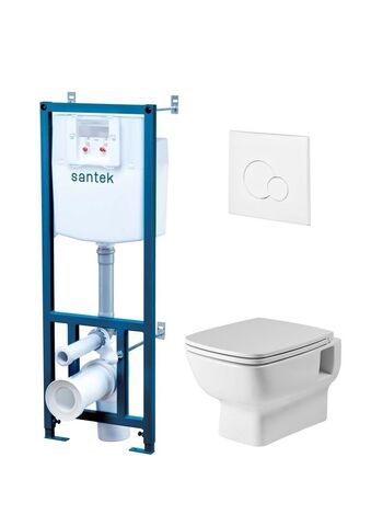 Нео Пэк подвесная чаша rimless + инсталляция + сиденье + панель белого цвета 1WH501758