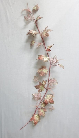 Гирлянда с виноградными листьями 150см ChristmasDeLuxe premium collection лилово-серебряная