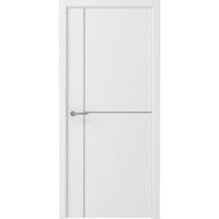 Купить Межкомнатная дверь экошпон винил Графика 3 белая кромка ABS белая
