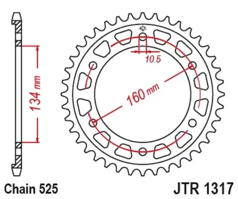 Звезда ведомая JTR1317 40