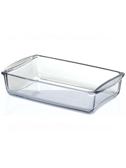Прямоугольная форма с пластиковой крышкой для запекания из жаропрочного стекла 1,3 литра Borcam 59864 26х15х5,5 см коробка