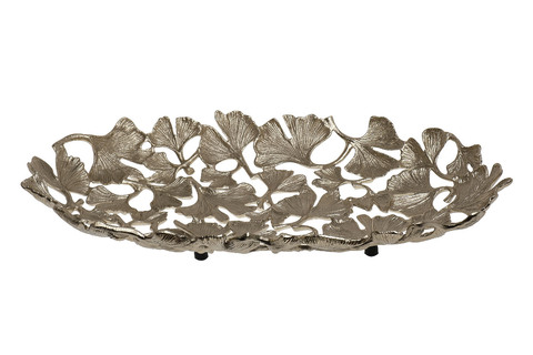 Блюдо декоративное 53x31см Garda Decor Тропики алюминий золотого цвета