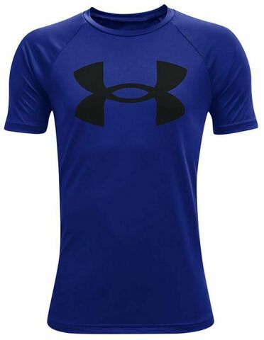 Детская теннисная футболка Under Armour Tech Big Logo SS - royal/black