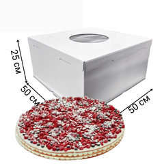Коробка для торта и итальянского пирога 50х50х25 см