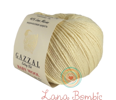 Пряжа Gazzal Baby Wool 829 экрю