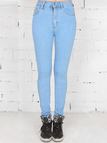 1-2077X джинсы женские, голубые