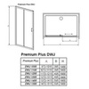 Дверь душевая в нишу раздвижная 151,5х190 см Radaway Premium Plus Dwj 150 33343-01-01N