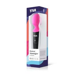 Розово-черный вибромассажер Yiva Power Massager - 