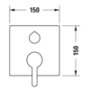 Duravit C.1 Смеситель для ванны скрытого монтажа (наружная часть квадрат) с перепускным клапаном, цвет: хром C15210011010