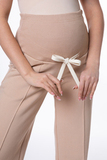 Утепленные брюки для беременных 13393 темно-бежевый