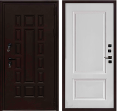 Купить Входная дверь Панцирь Термо цвет букле опал ПВХ белый снег софт