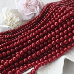 Майорка тёмно-бордовая 6 мм, 1 нить, МА223