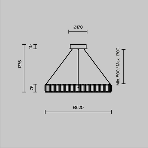 Подвесной светодиодный светильник Maytoni Krone P097PL-L36BS3K1