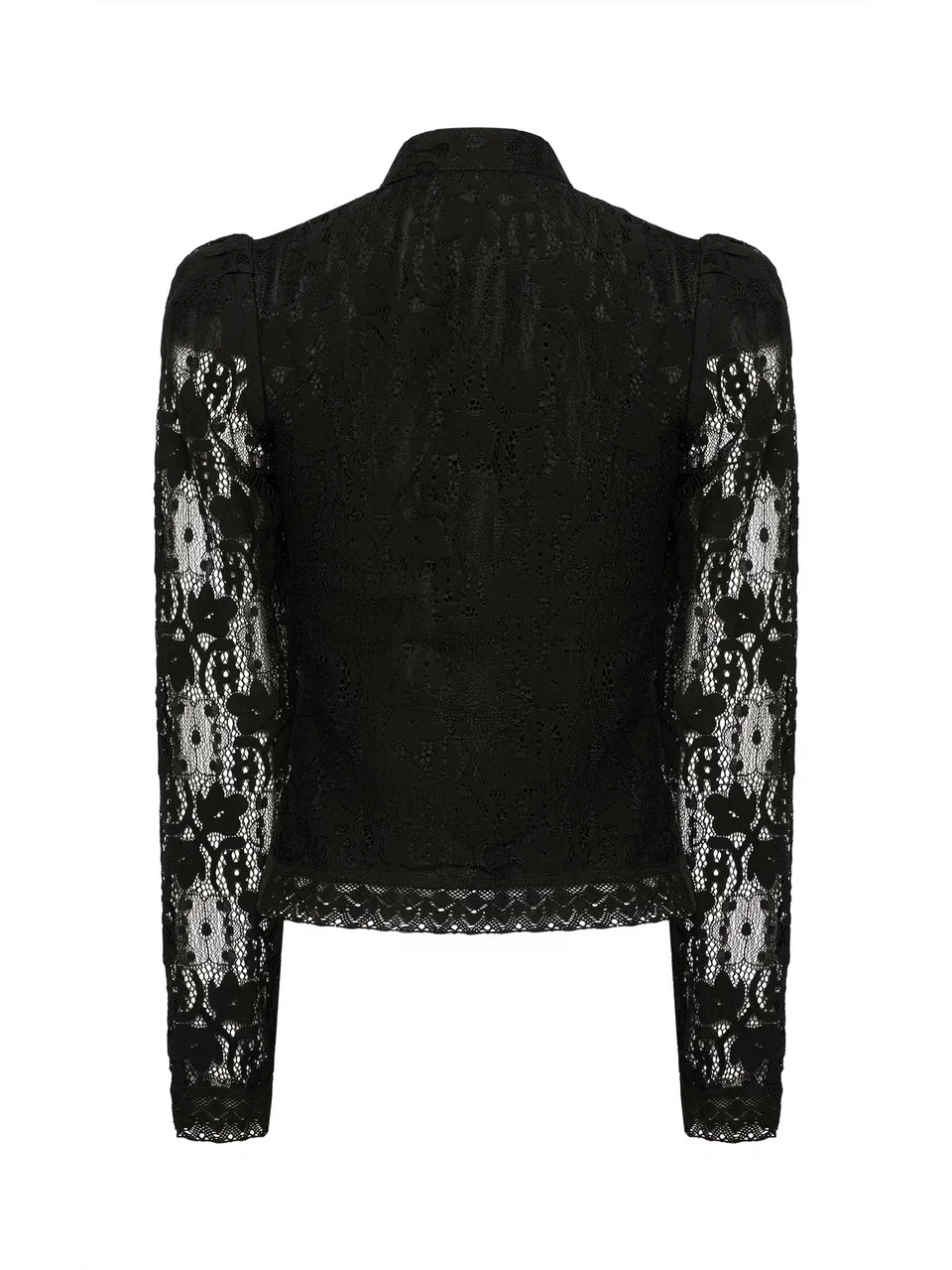 Жакет из кружева черный