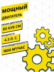 Воздуходувка бензиновая ранцевая DDE VB 160 80см3, 3,3кВт/4,3л.с., 1600м3/ч, 100м/с, 14,5кг (909-723)
