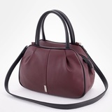 Сумка Саломея 479 гладкий бордо + черный