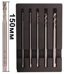 Набор метчиков машинных M4 -M10 HSSE DIN371XL (Винт., C/2,5P, R35) 150мм 5пр Volkel 47937