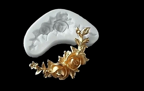 Силиконовый молд № 2050 Угловой элемент Розы