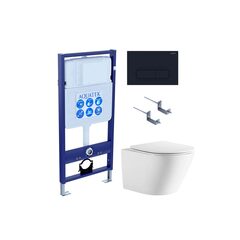 Aquatek SET Aquatek ЛИБЕРТИ-017 4в1 SET Aquatek ЛИБЕРТИ-017 4в1 (рама Aquatek Standard INS-0000012+крепёж KKI-0000002+клавиша KDI-0000017+унитаз ЛИБЕРТИ AQ1999T-00 с тонким сиденьем sc) фото