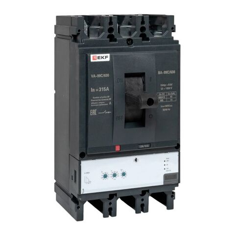 Выключатель автоматический в литом корпусе ВА-99C 630/315А 3P 45кА с электронным расцепителем EKF