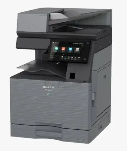 МФУ Sharp BP-50M55EU Монохромное МФУ формата A3 - стандартно: 55/26 отпечатков формата A4/A3 в минуту копир/сетевой PCL5-, PCL6-принтер/сетевой цветной сканер, формат бумаги от A6R до A3W, цветная сенсорная панель управления диагональю 10,1