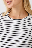 Футболка для беременных и кормящих 18072 бело-черная полоса