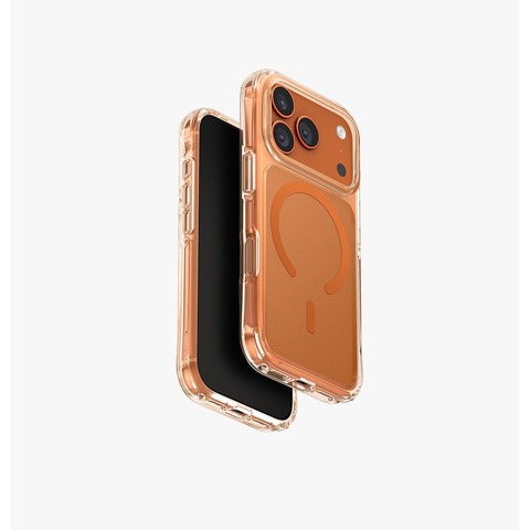 Чехол Uniq Lifepro Xtreme Case для iPhone 17 Pro, Прозрачно-оранжевый | Frost Clear/Volt Orange