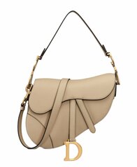 Сумка Dior Saddle с ремнем кремовый