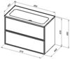 Aquanet 329613 Тумба Арт 90 цв.ясень графит (329613)