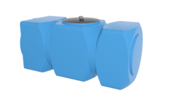 Емкость К 500 Ирпласт прямоугольная 500 л. горизонтальный (1450x650x650см;23кг;голубой) - арт.560340