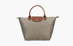 Longchamp Le Pliage Original Recycled Canvas L Handbag "Gray"